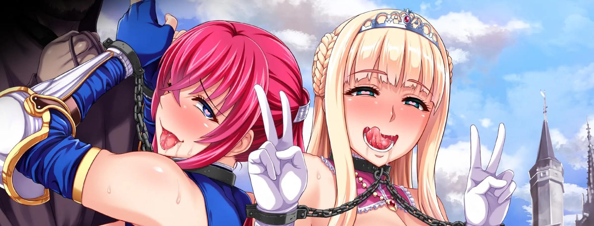 Key art for Oujo & Onna Kishi W Dogehin Roshutsu: Chijoku no Misemono Dorei