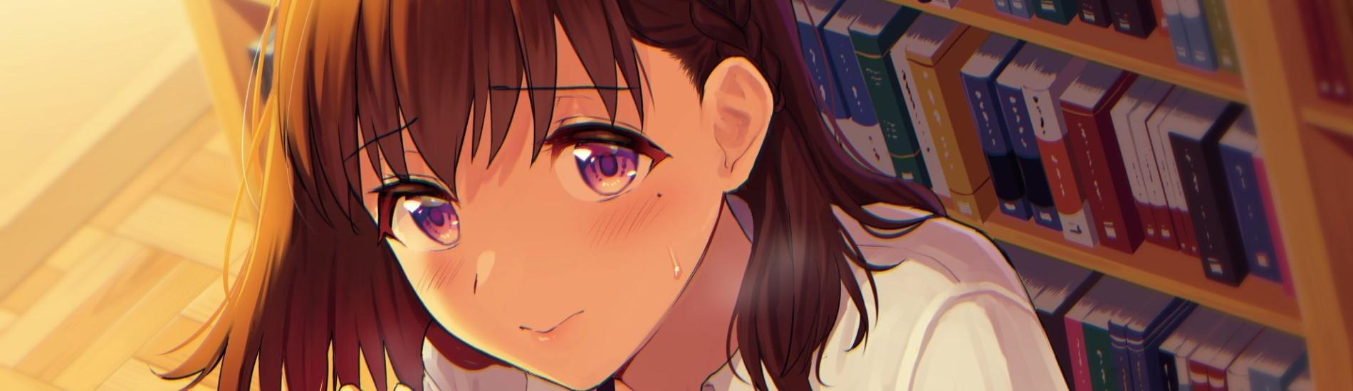Key art for Toshoshitsu no Kanojo: Seiso na Kimi ga Ochiru made THE ANIMATION