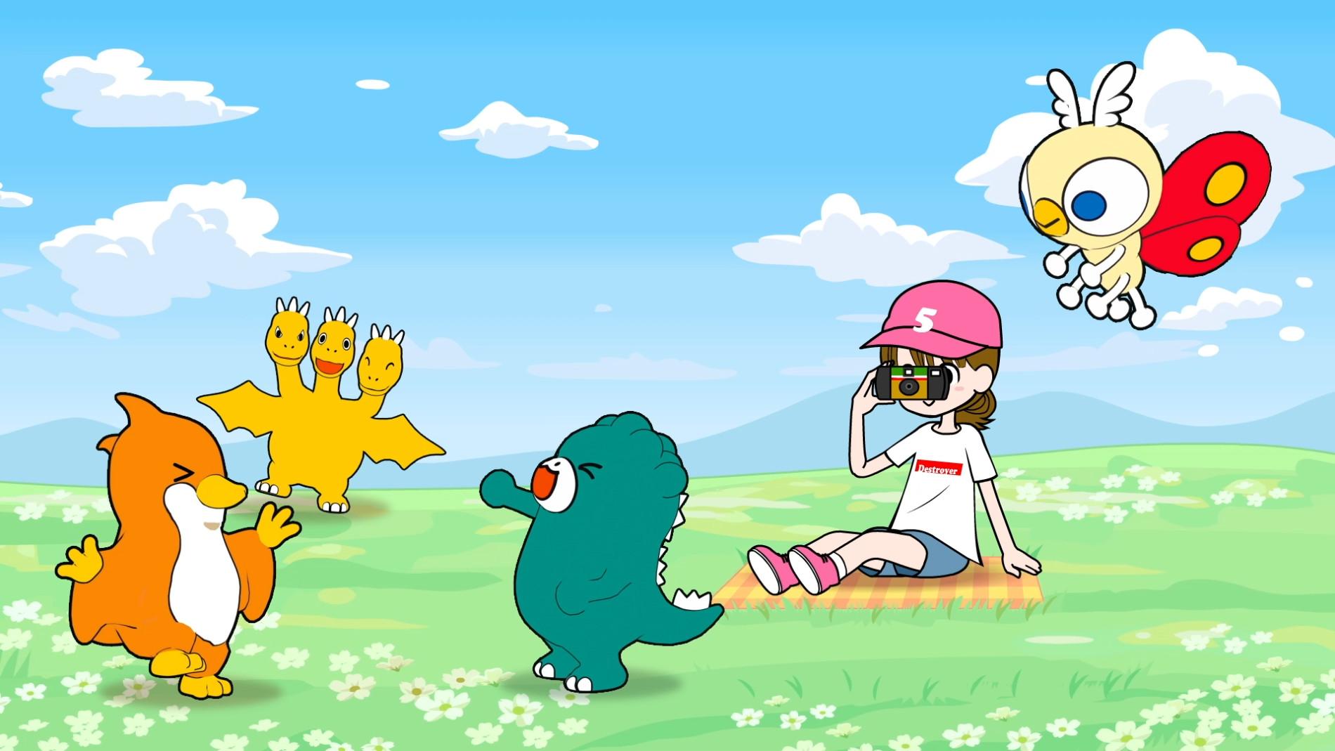 Key art for Tadaima! Chibigodzilla